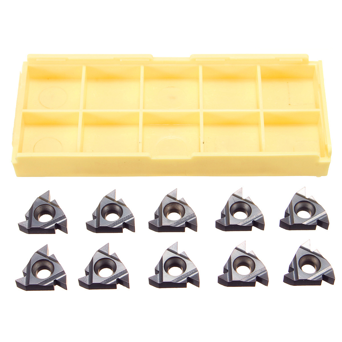 Drillpro 10PCS 16ER AG55 Carbide Threading Inserts For Steel/Stainless Steel Turning Tool