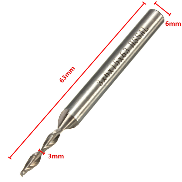 Drillpro 2 Flute HSS & Aluminium End Mill Extra Long 3mm Cutter CNC Drill Bit Extended