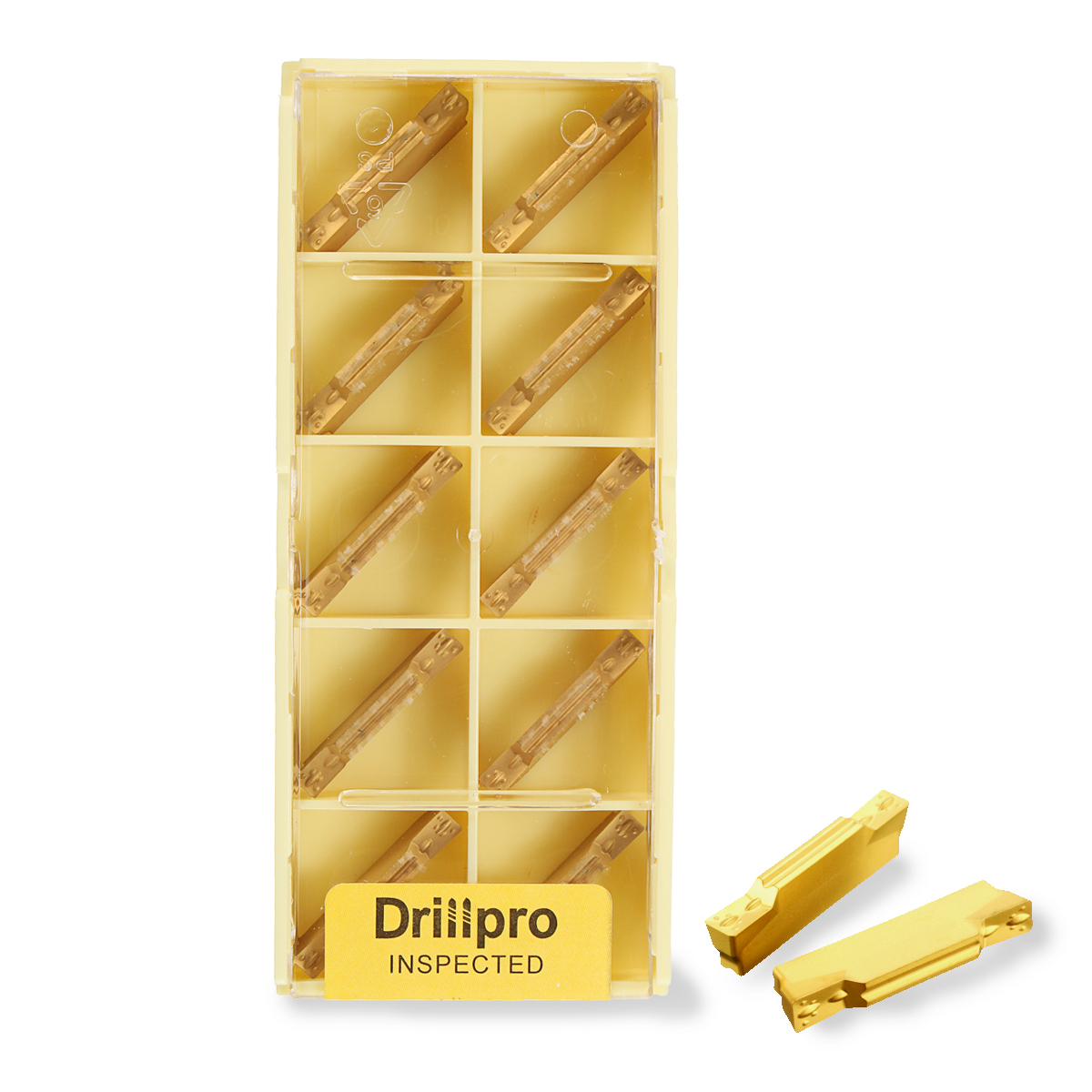 Drillpro 10Pcs MGMN300-M Carbide Insert 3mm Width For MGEHR/MGIVR Grooving Cut-Off Holder