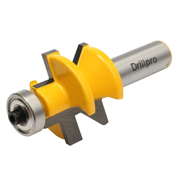Drillpro 2Pcs Carbide 45° 1/2' Shank Ogee Cutter Router Bit Set