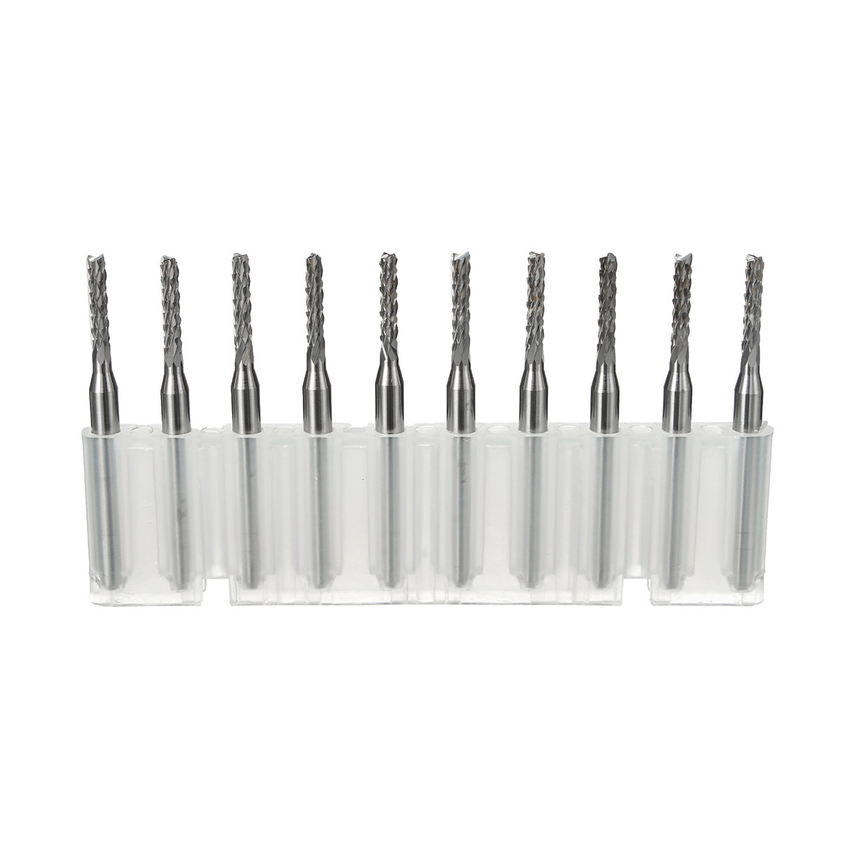 Drillpro 3.175mm Shank 2mm Carbide Engraving Bits For CNC/PCB Machinery Rotary End Mill Burr