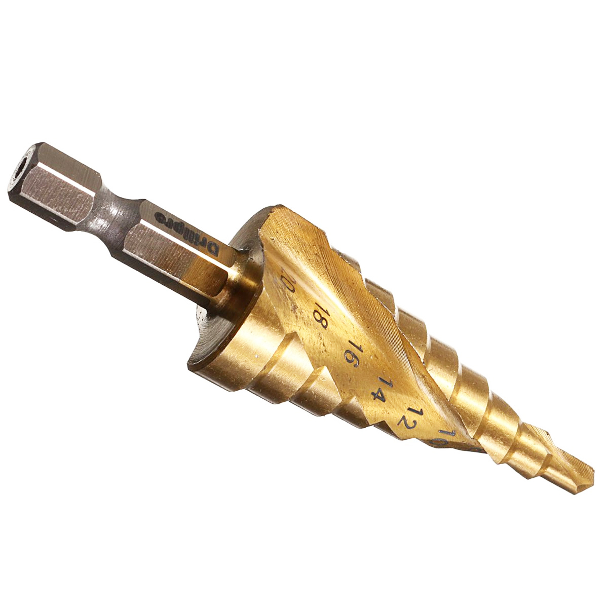 Drillpro 3pcs HSS Spiral grooved Step Drill Bits Cut Tool Set 4mm to 12mm/20mm/32mm