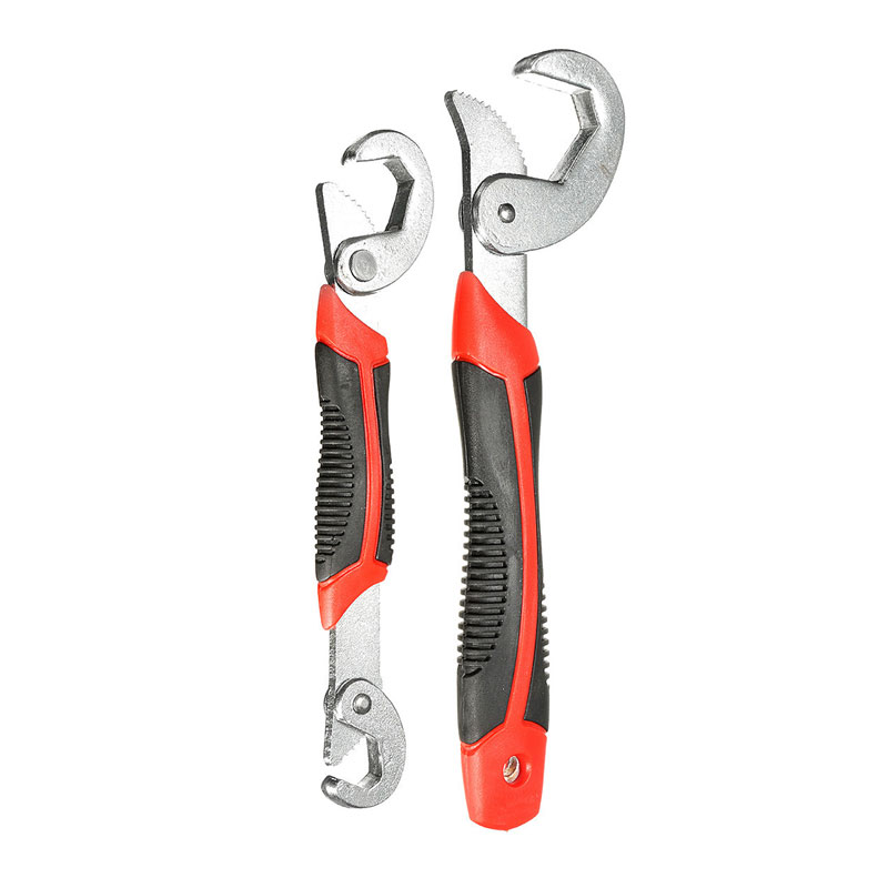 Homegoal 2Pcs Portable Adjustable Quick Snap and Grip Wrench Universal Wrench Set 