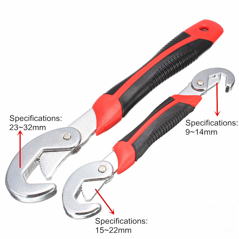  Drillpro 2x Multi-function Adjustable Quick Snap'N Grip Universal Wrench Spanner