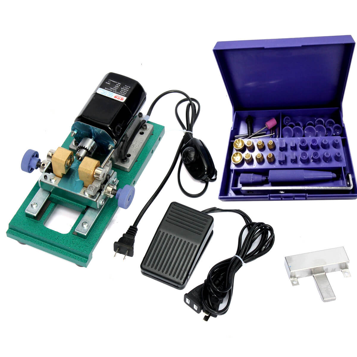 Drillpro 110V/220V Pearl Drilling Holing Machine Driller Full Set Jewelry Tools