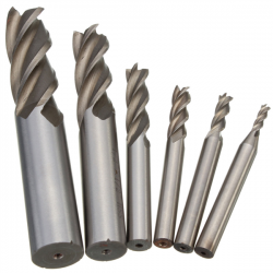 Drillpro 1x 4 Flute HSS Straight Shank End Mill Cutter Milling Machine CNC Cutting Tools