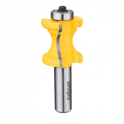 Drillpro 1/2'' Shank Bullnose with Bead Column Face Molding Router Bit