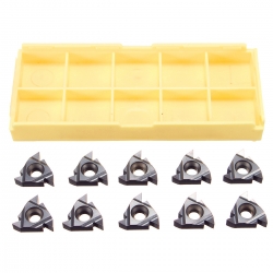 Drillpro 10PCS 16ER AG55 Carbide Threading Inserts For Steel/Stainless Steel Turning Tool