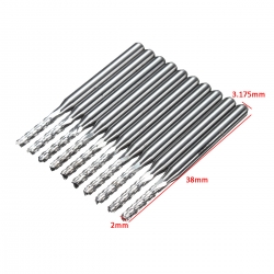 Drillpro 3.175mm Shank 2mm Carbide End Mill Engraving Bits