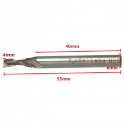 Drillpro HSS & Aluminium 6mm 2 Flute Ball Nose End Milling Lathe Cutter CNC Bit Tool