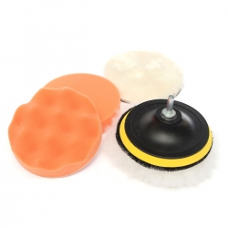 Drillpro 5 Inch(125mm) Polishing Buffing Pad for Car Polishing with Drill Adapter - M10
