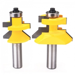 Details about   2pcs Matched Tongue Groove 45 ° Router Bit Set Kit Woodworking Tool