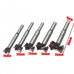 5Pcs Drill Bits Hinge Woodworking Hole Saw Cutter Reaming Flat Wing Drilling